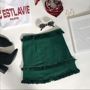 Verge Girl Hearts on Fire Fringe Mini Skirt